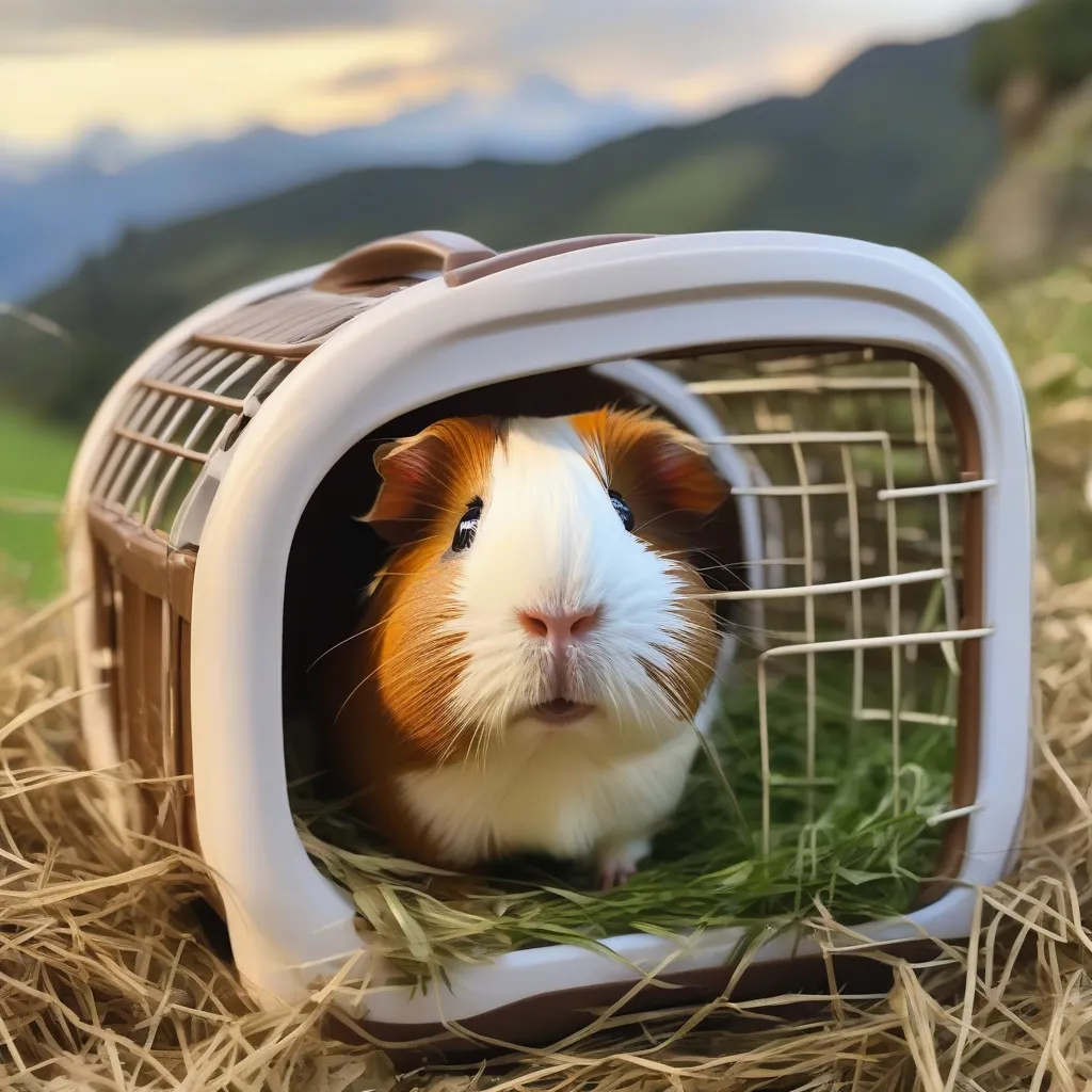 Guinea Pig Traveling in Style