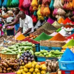 Bustling Haitian Marketplace