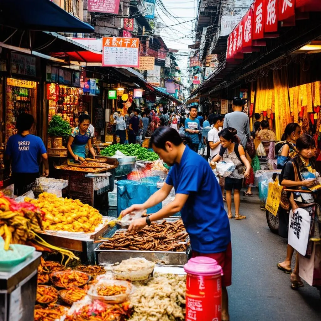 The bustling streets of Hanoi's Old Quarter