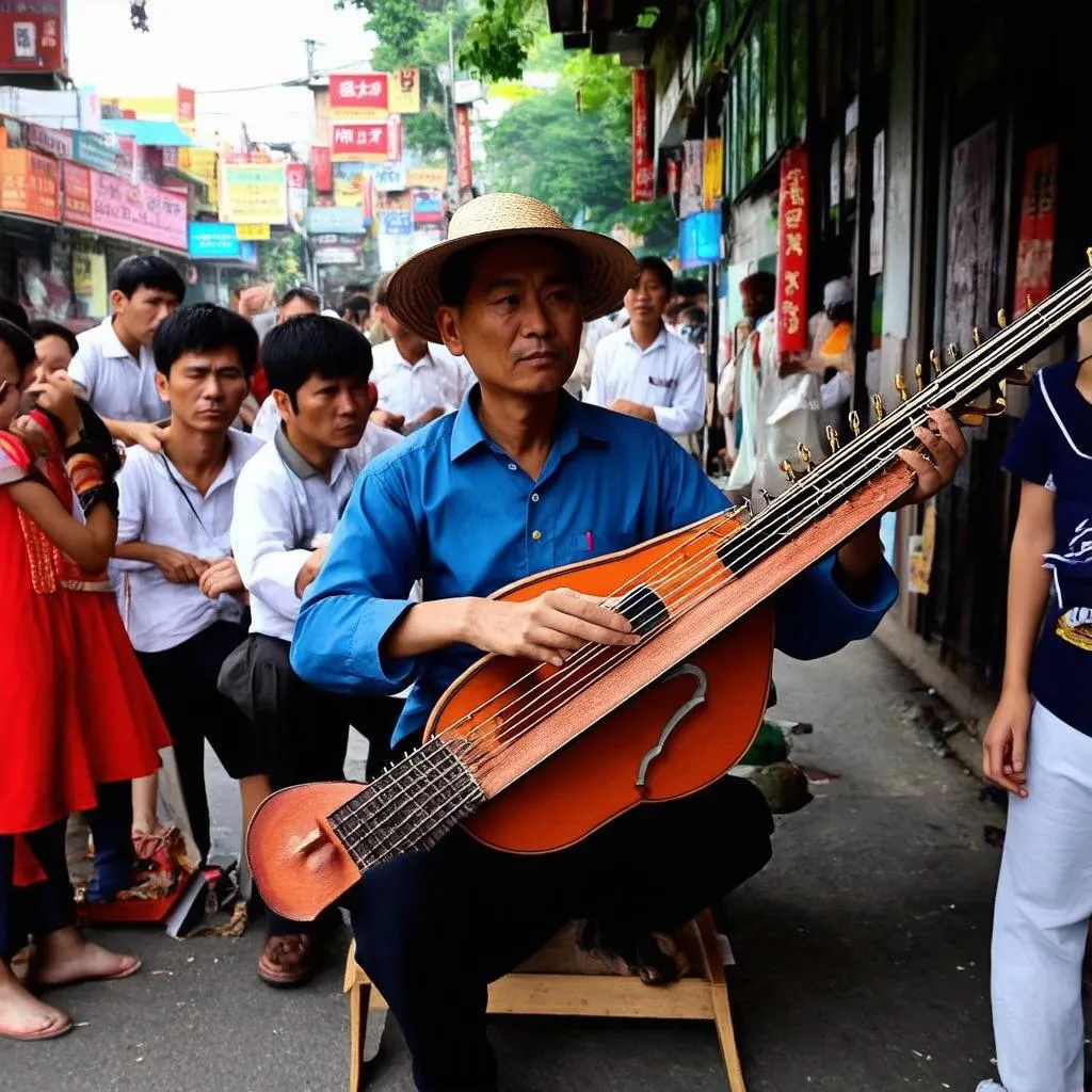 Street Musician in Hanoi