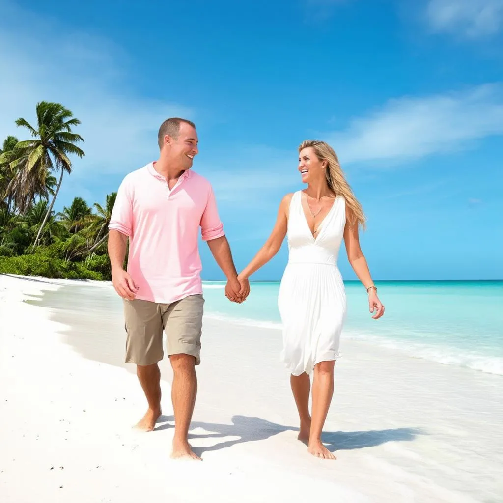 Happy Couple on the Beach