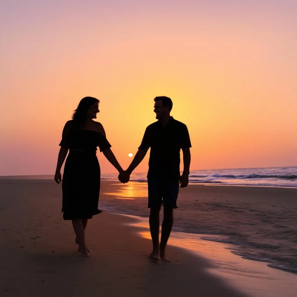 Happy Couple on Beach