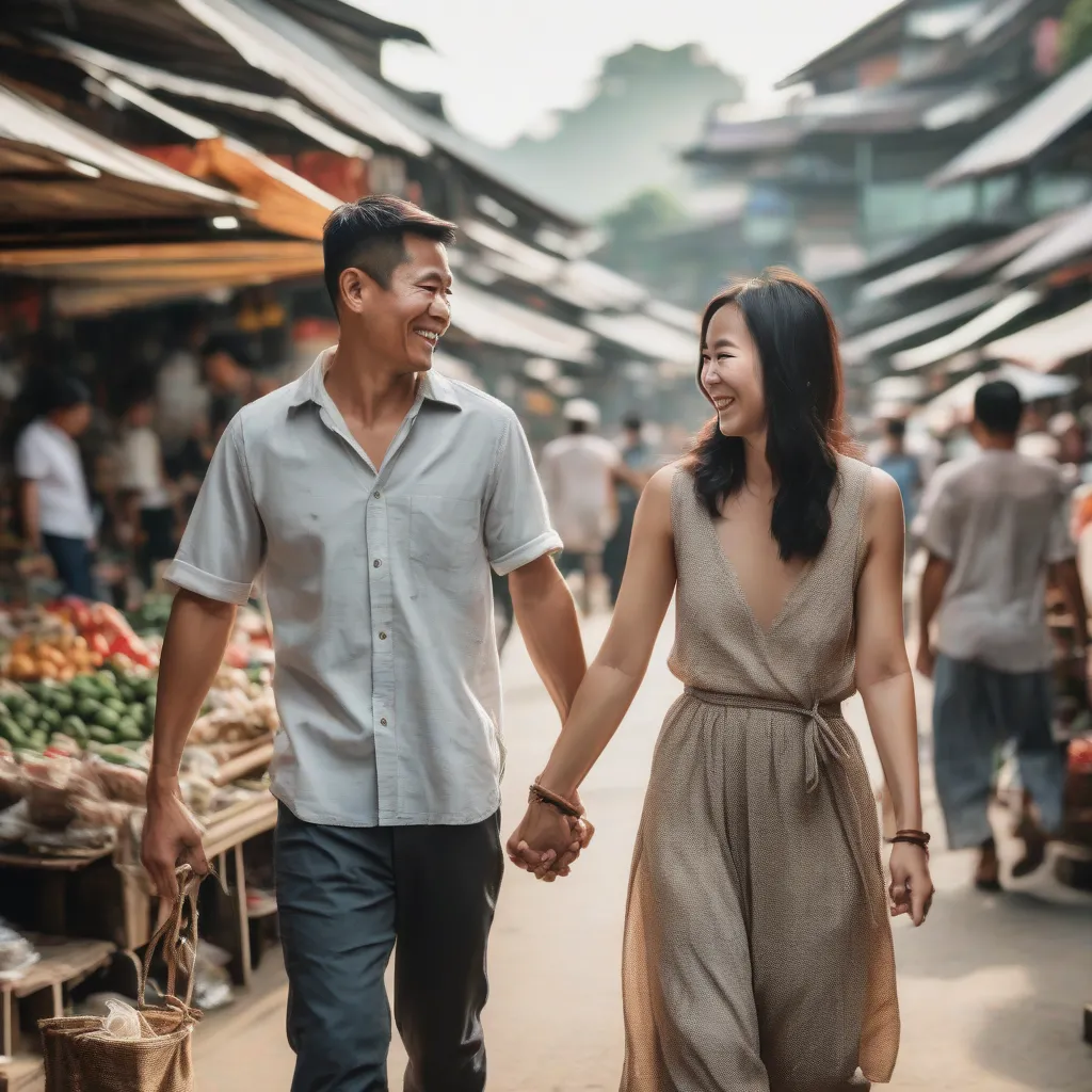 Happy Couple Traveling