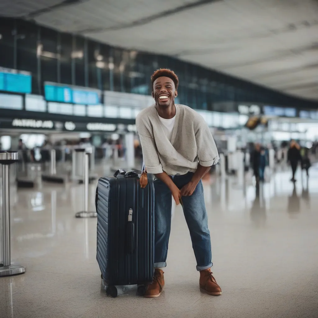 Happy Traveler with Luggage