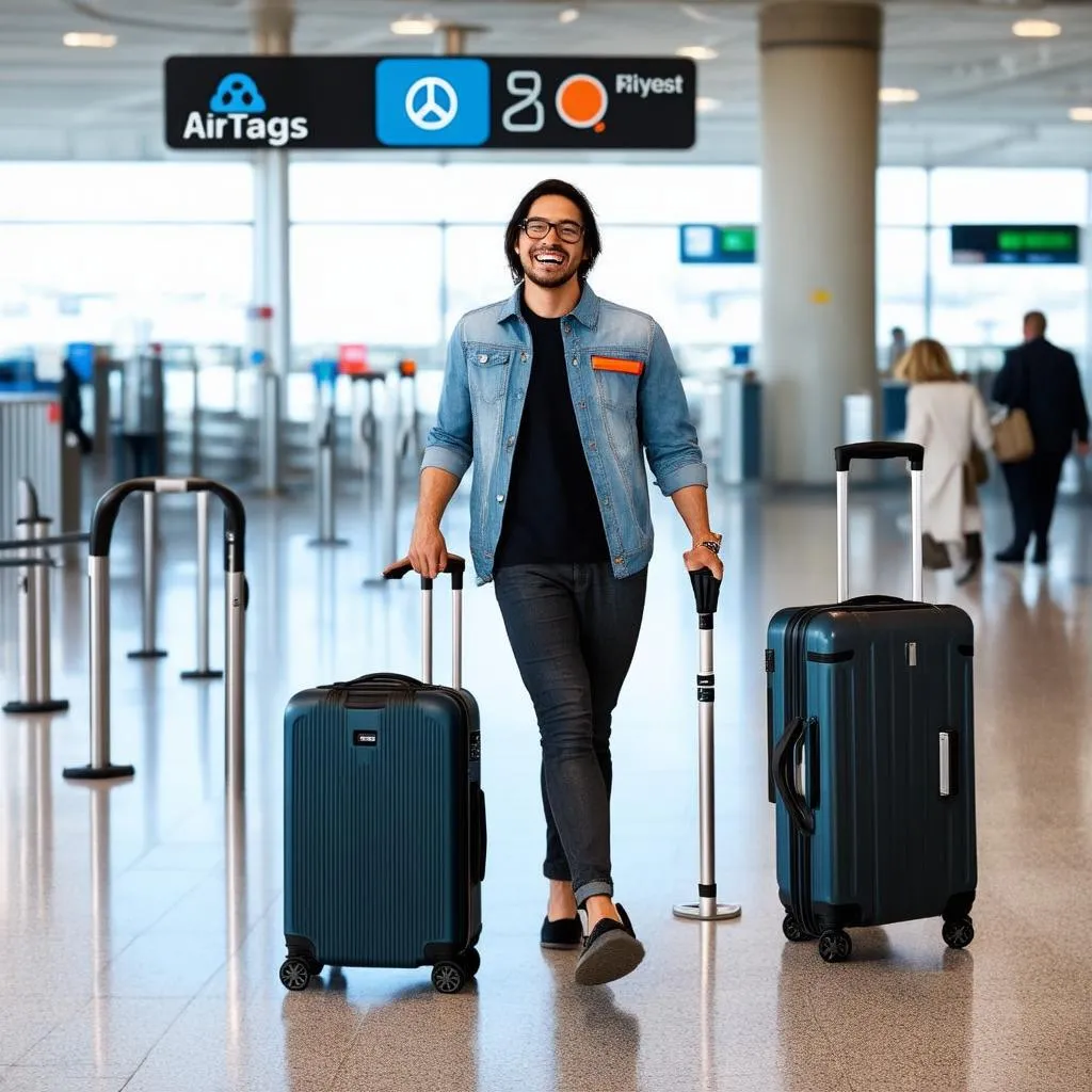 Happy Traveler with Luggage