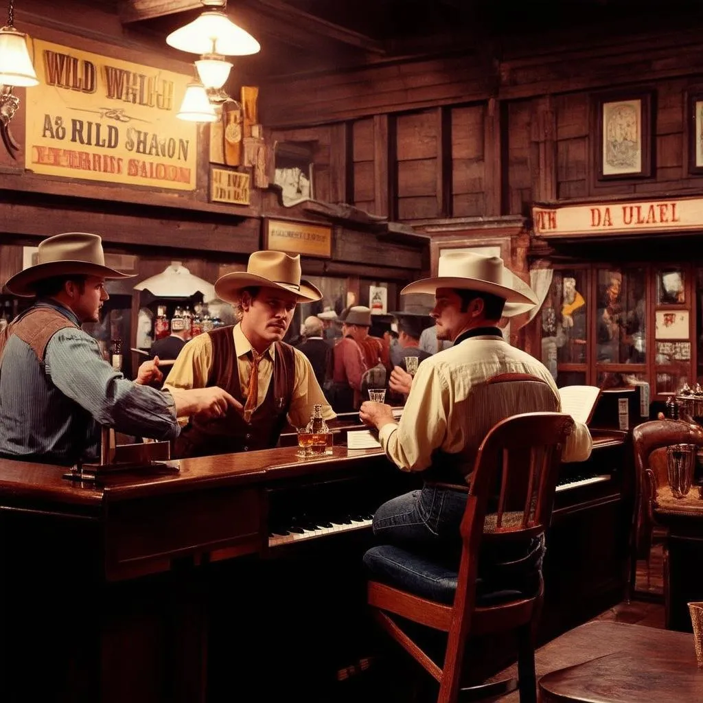 A Wild West saloon