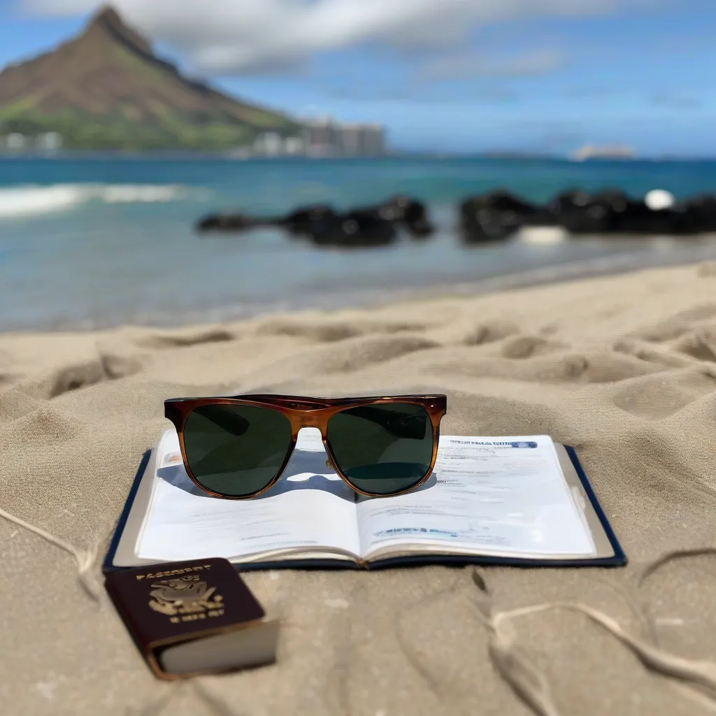 Hawaii Passport on Beach