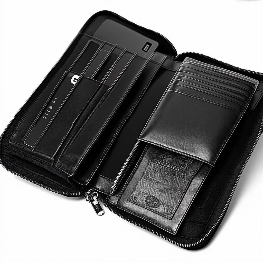 Travel Wallet with Hidden Pocket