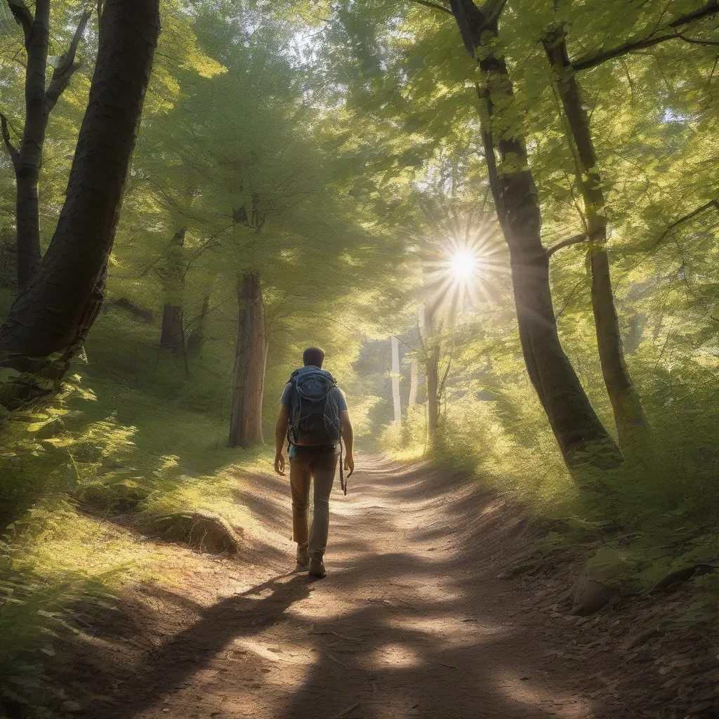 Hiking on a scenic trail