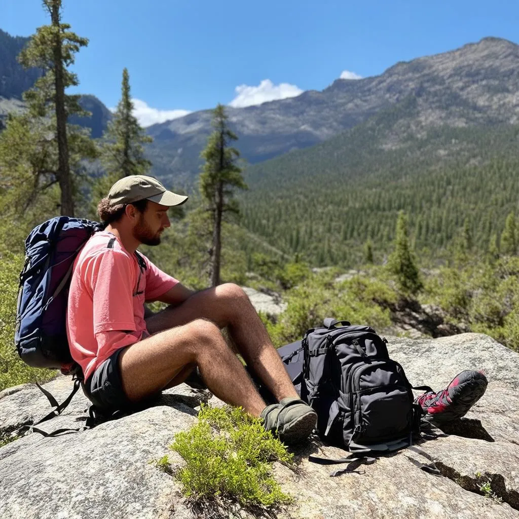 Hiker with Sprained Ankle