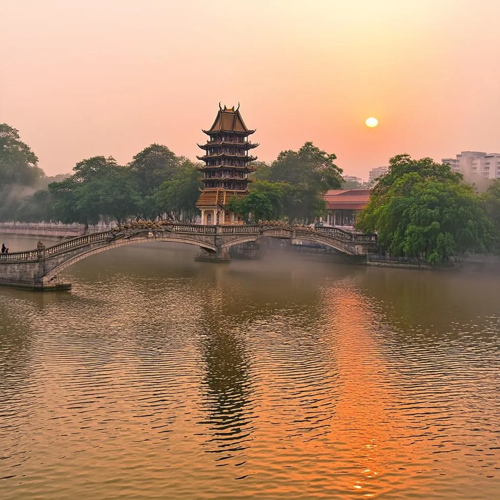 Hoan Kiem Lake at Dawn