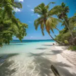 Beautiful beach in Honduras