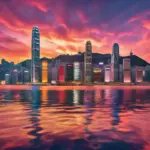 Hong Kong Skyline at Sunset