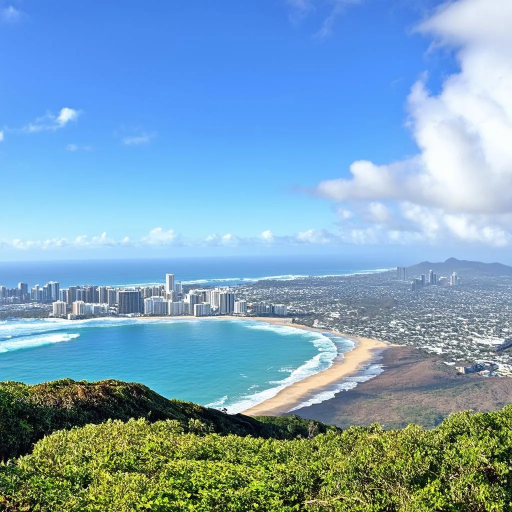 View of Honolulu from Diamond Head