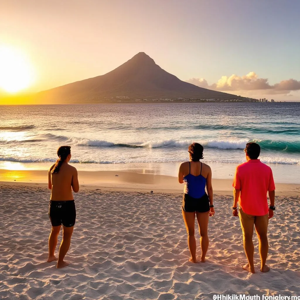 Waikiki Beach at sunset