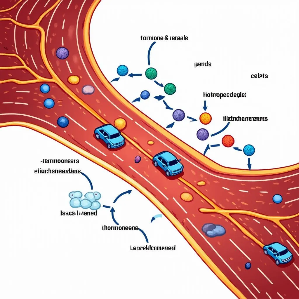 Hormones Traveling in the Bloodstream