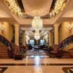 Luxurious hotel lobby