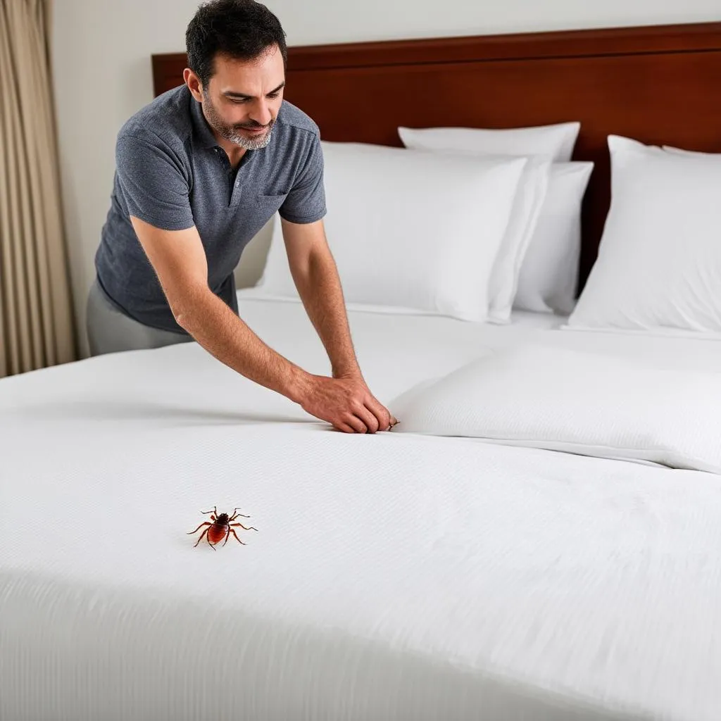 Hotel Room Bed Inspection