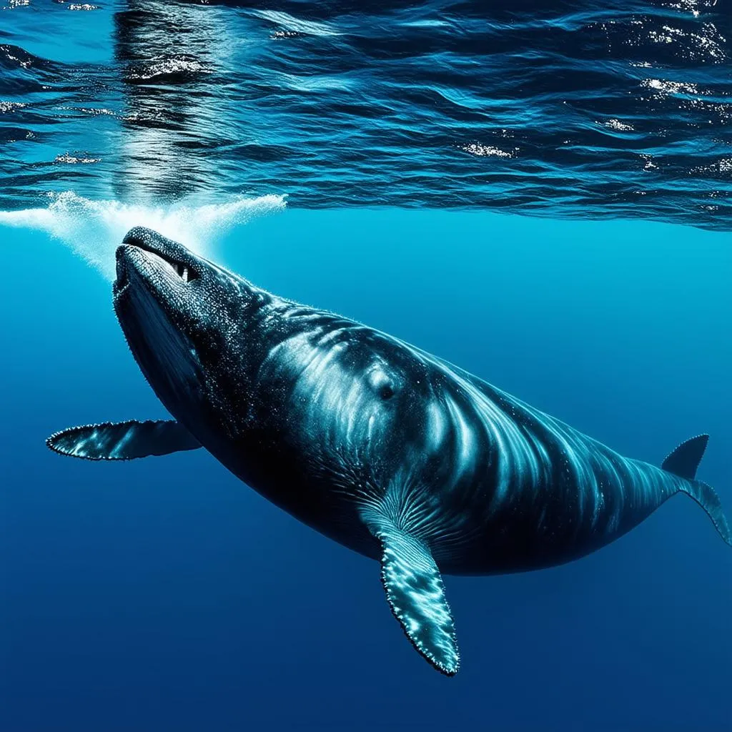 Humpback Whale Singing Underwater