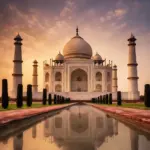 Taj Mahal at Sunset