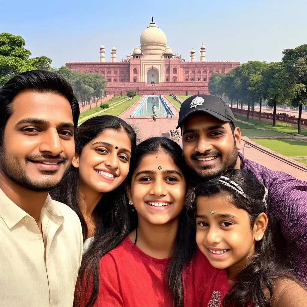 Family Traveling in India