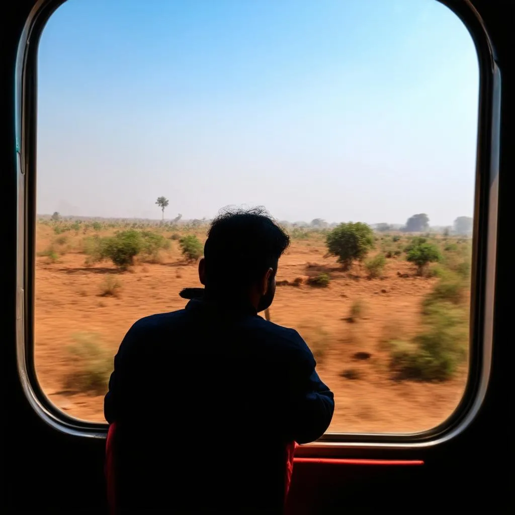 Indian Landscape From Train