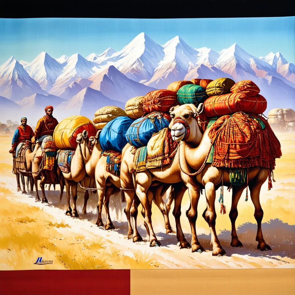 Silk Road Scroll Painting