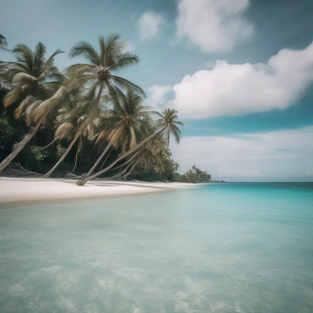 Scenic Beach in Indonesia