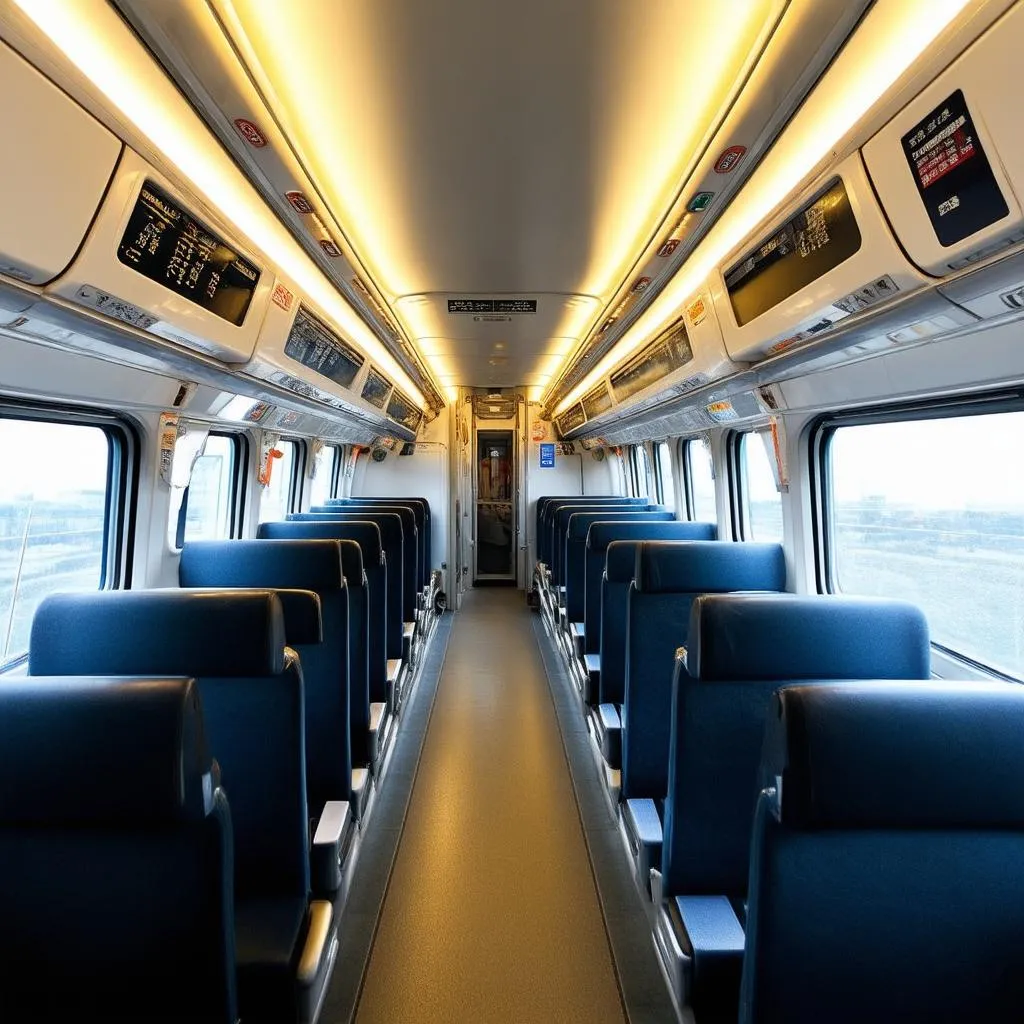 Spacious Bullet Train Interior