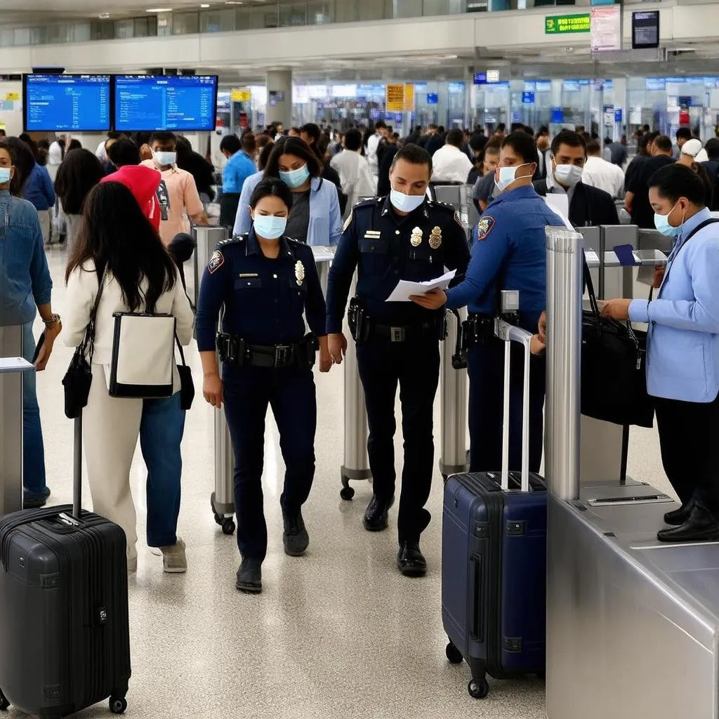 International Airport Security Checkpoint