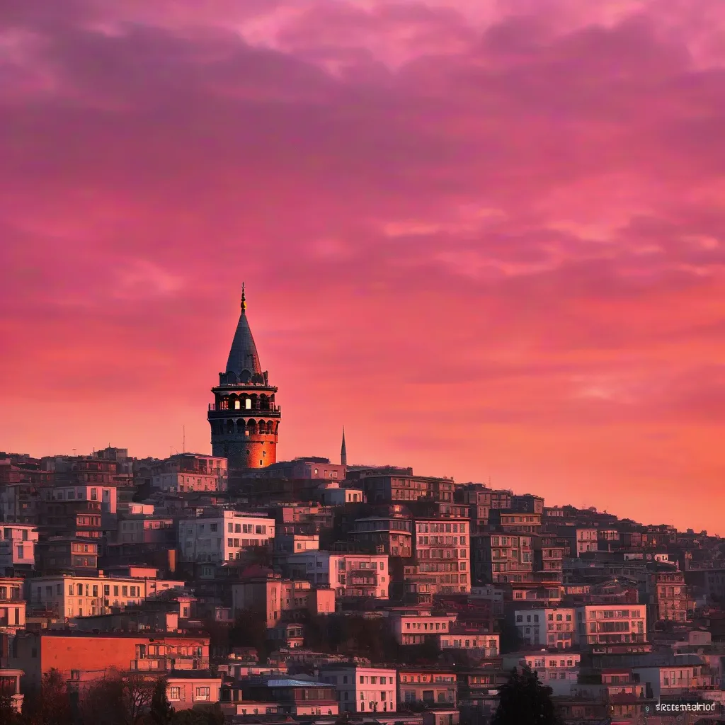 Galata Tower at Sunset