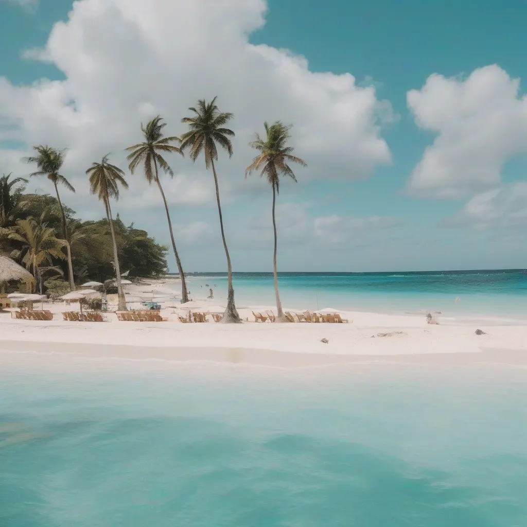 Relaxing on a Jamaican Beach