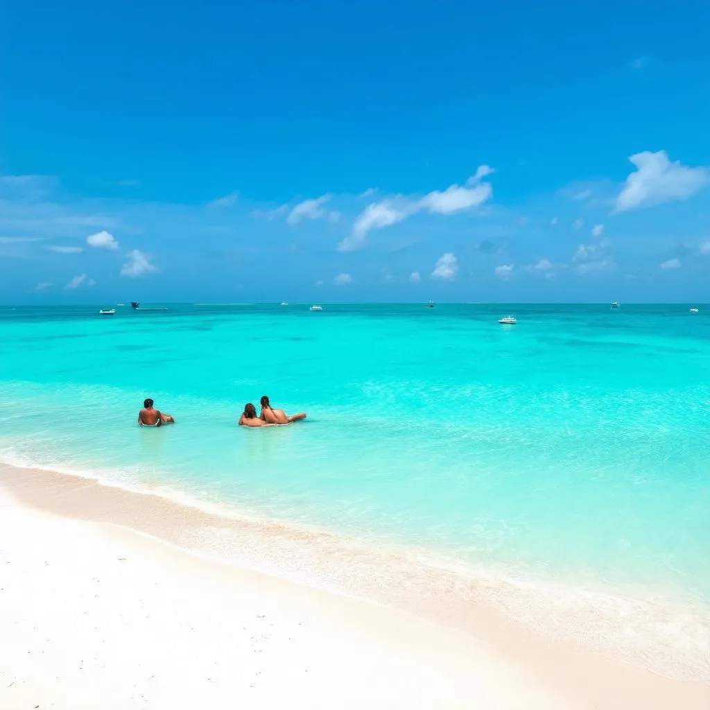 Relaxing on a Jamaican Beach