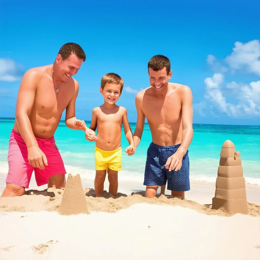 Family Fun on a Jamaican Beach