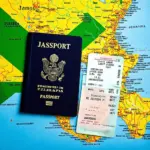 Passport and Plane Ticket