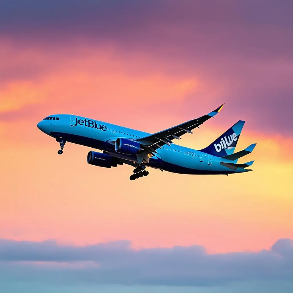 JetBlue Airplane Taking Flight