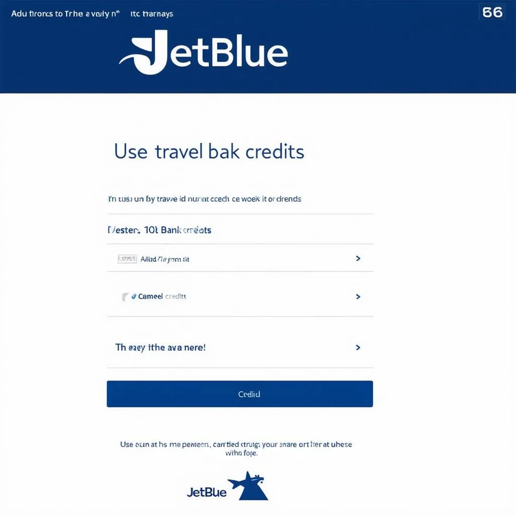 Jetblue website screenshot