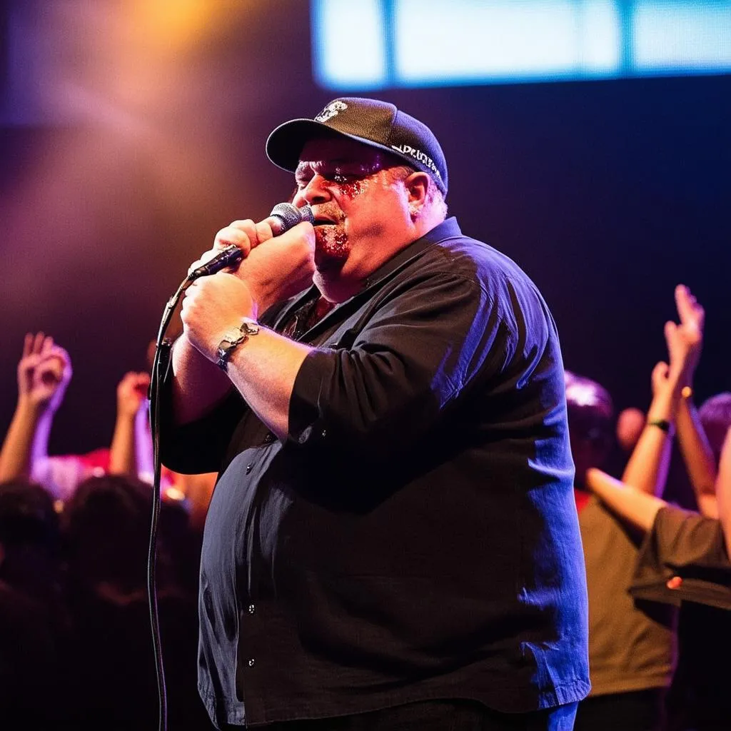 John Popper playing harmonica