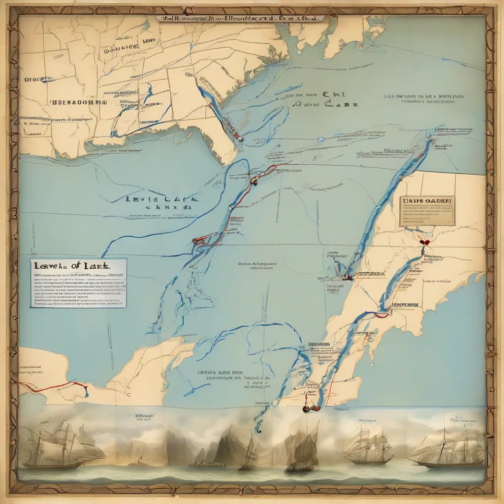 Map of the Lewis and Clark Expedition