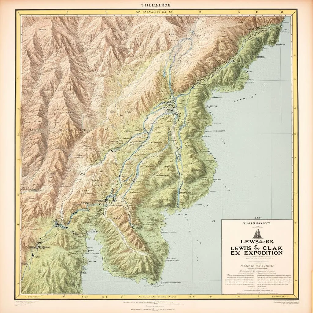 Map of Lewis and Clark Expedition