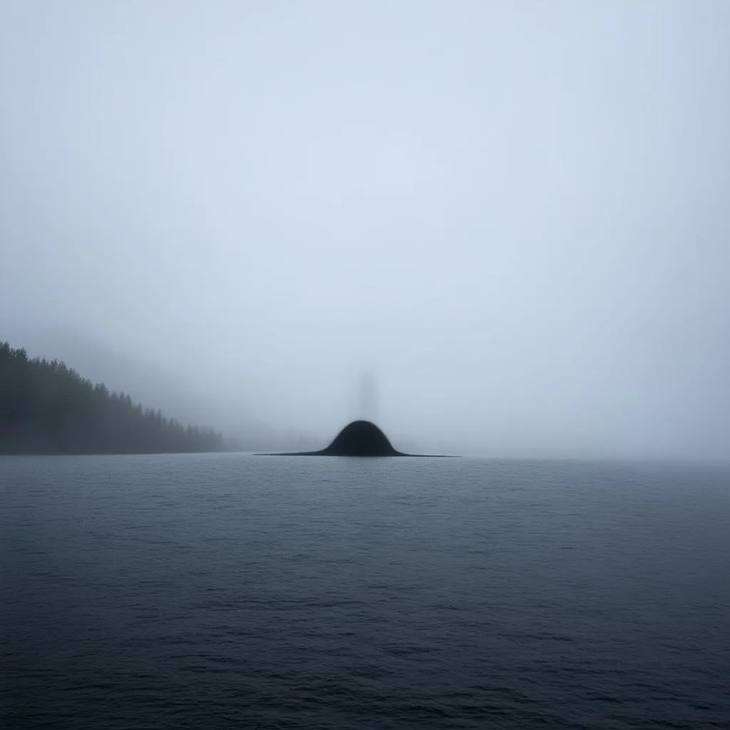 Loch Ness Monster shrouded in mist