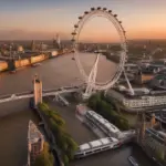 London Eye at Sunset