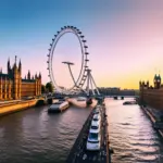 London Eye at Sunset