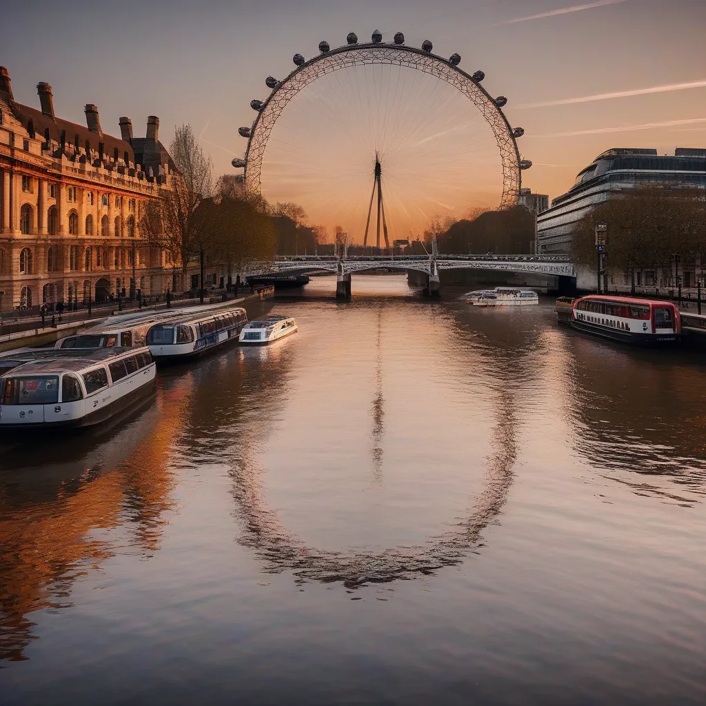 London Eye at Sunset