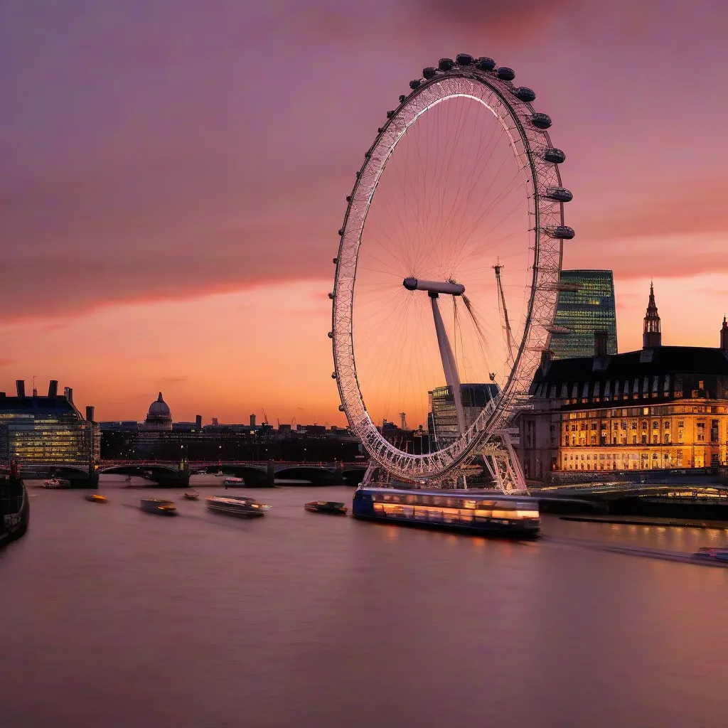 London Eye at Sunset