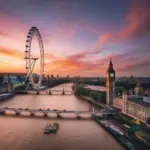 London Eye at Sunset