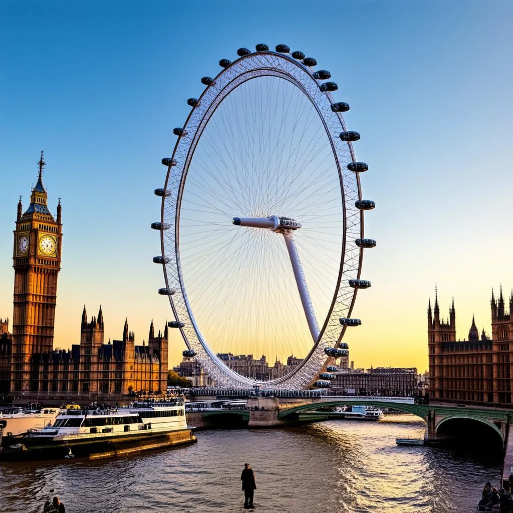 London Eye at Sunset