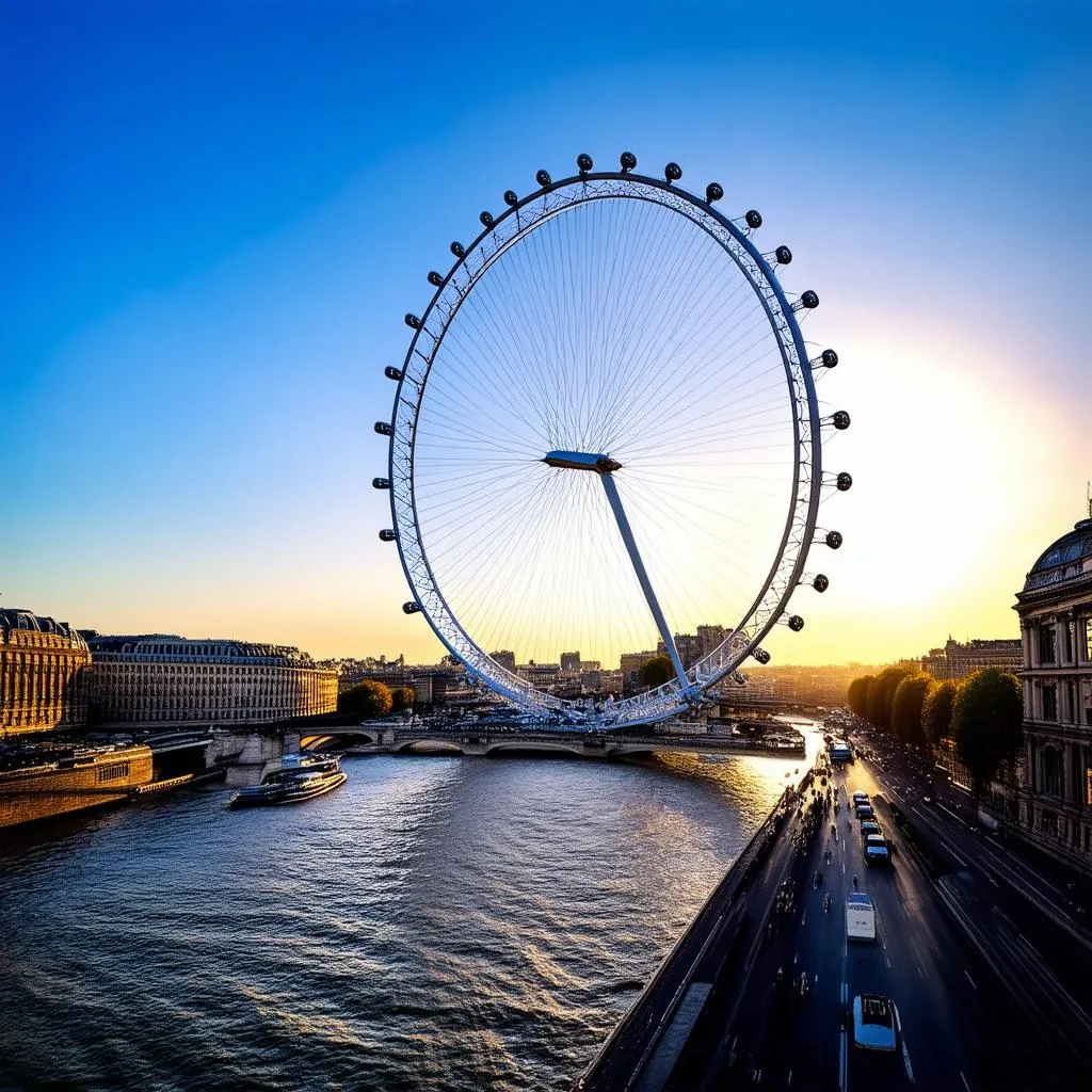 London Eye at Sunset