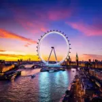 London Eye at Sunset