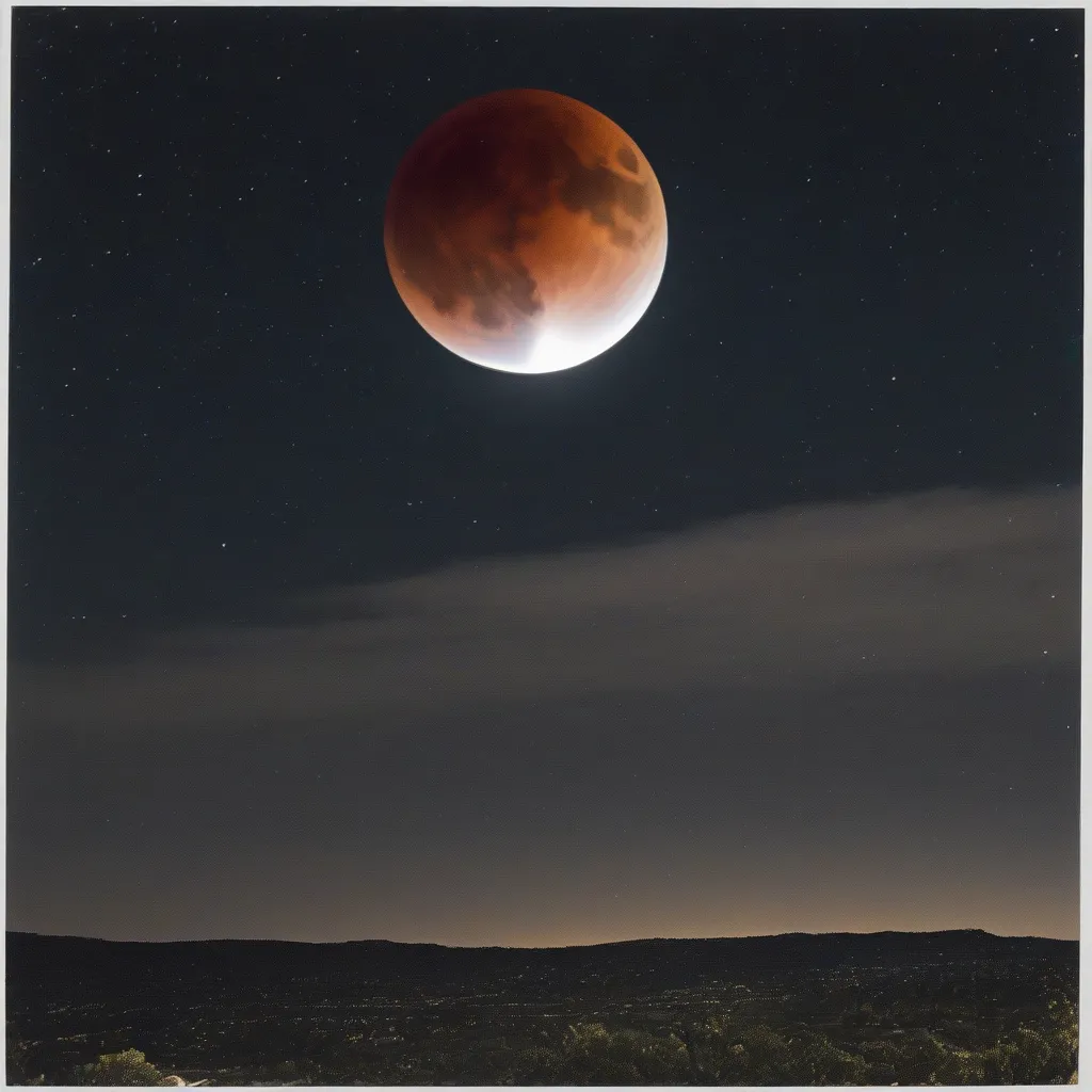 Lunar Eclipse in the Night Sky